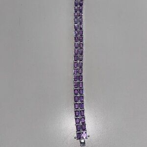 Thai 925 Silver Amethyst Bracelet